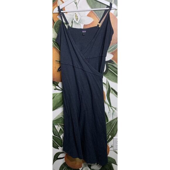 Patagonia Womens Large Gray Wear With All Hemp Organic Cotton Wrap Dress - Picture 1 of 6